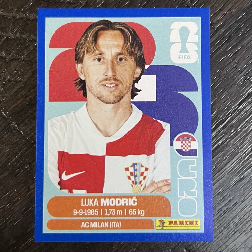 2026 Panini World Cup Sticker LUKA MODRIĆ Blue Parallel Croatia #09